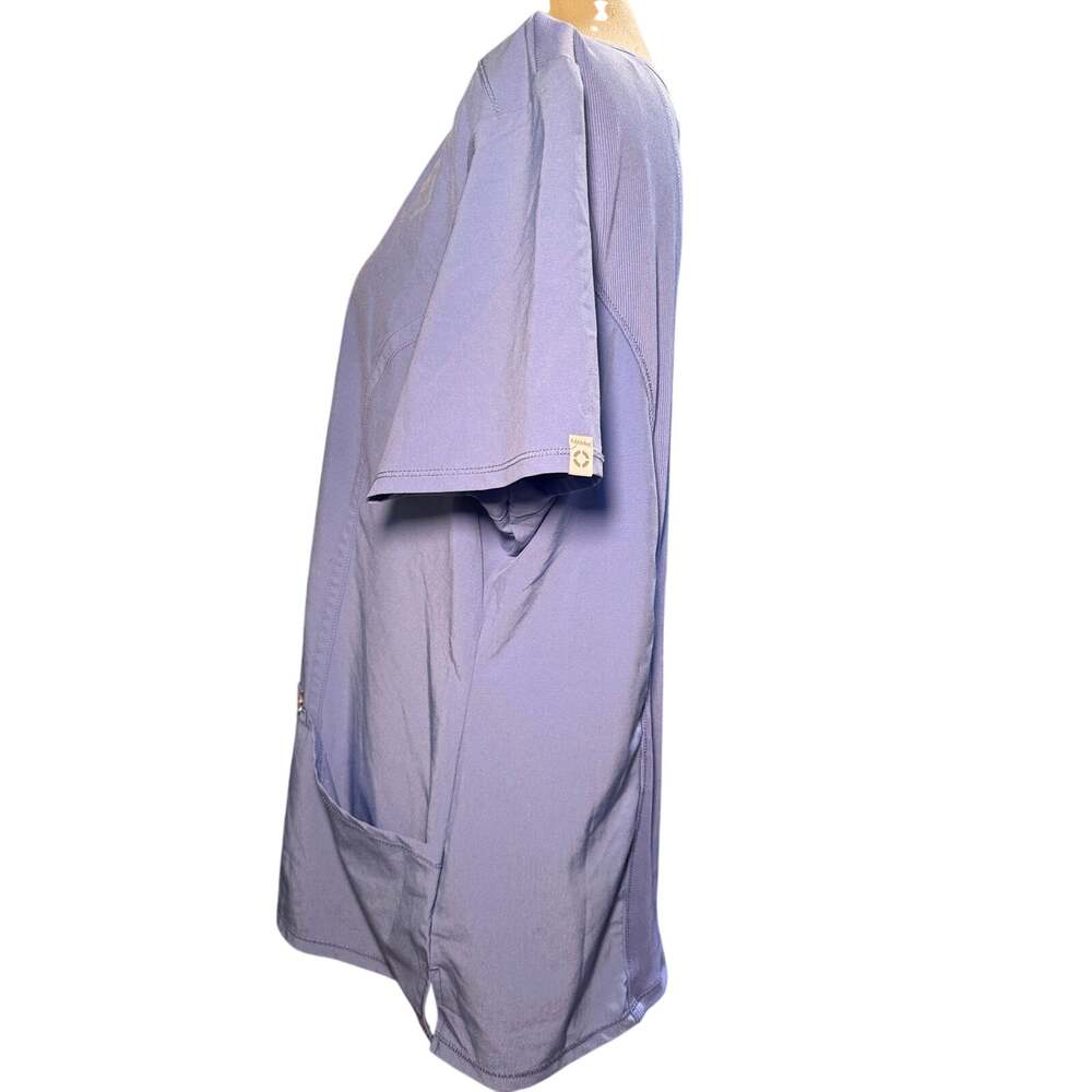 Cherokee Infinity Round Neck Scrub Top, Ciel Blue, Women's Plus Size 2XL - Picture 6 of 9
